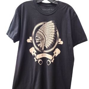 Ring of Fire Black Tee Size Large